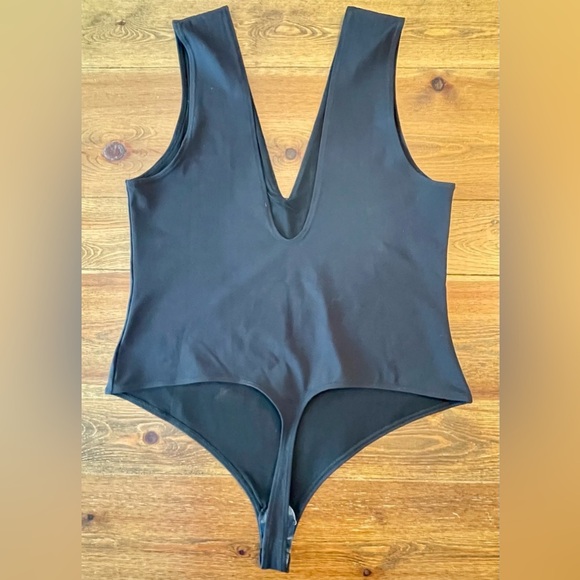 Free People Intimately | Keep It Sleek Bodysuit | Black | Thong | Women’s XL - Picture 2 of 3